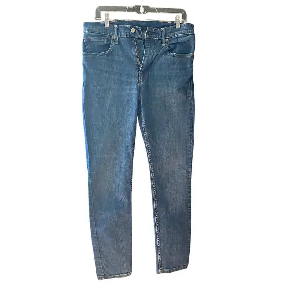Levi's 512 Jeans Medium Dark Wash blue Men's Size 32 x 34 Slim Taper Jeans